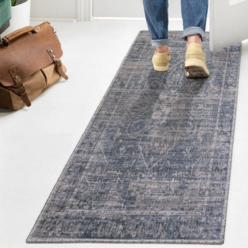 Shaii Global Medallion Low-Pile Machine-Washable Area Rug